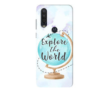 Explore the World Mobile Back Case for Moto One Action (Design - 207)