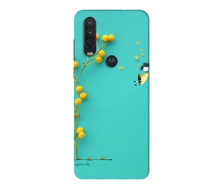 Flowers Girl Case for Moto One Action (Design No. 216)