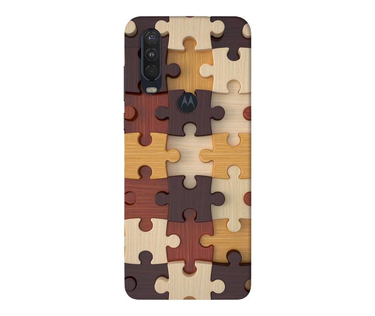 Puzzle Pattern Case for Moto One Action (Design No. 217)