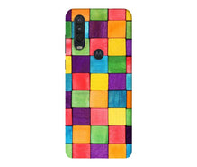 Colorful Square Mobile Back Case for Moto One Action (Design - 218)