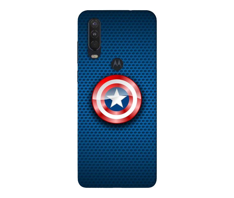 Captain America Shield Case for Moto One Action (Design No. 253)