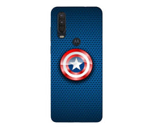 Captain America Shield Mobile Back Case for Moto One Action (Design - 253)