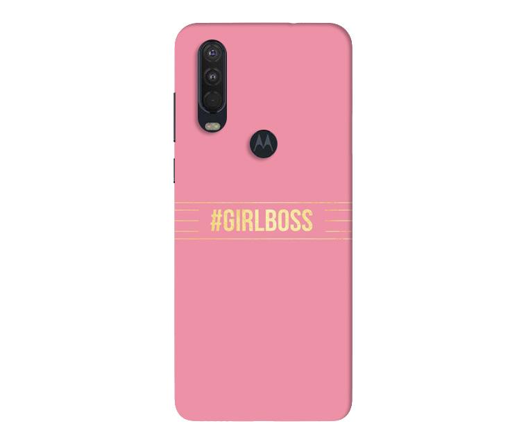 Girl Boss Pink Case for Moto One Action (Design No. 263)