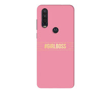 Girl Boss Pink Mobile Back Case for Moto One Action (Design - 263)