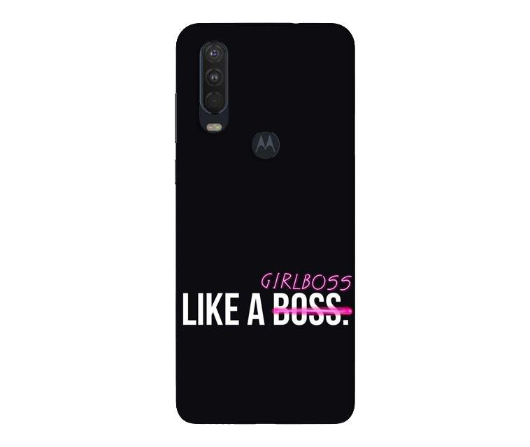 Like a Girl Boss Case for Moto One Action (Design No. 265)