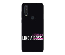 Like a Girl Boss Mobile Back Case for Moto One Action (Design - 265)