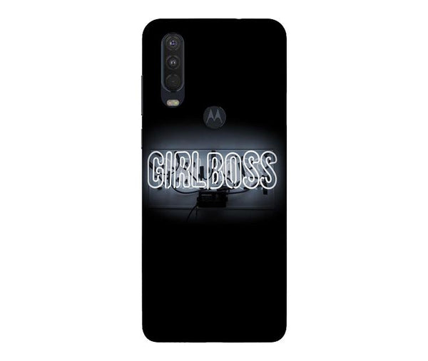 Girl Boss Black Case for Moto One Action (Design No. 268)