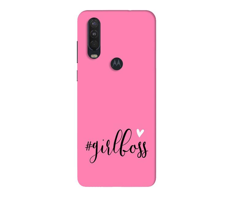 Girl Boss Pink Case for Moto One Action (Design No. 269)