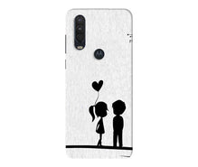 Cute Kid Couple Mobile Back Case for Moto One Action (Design - 283)