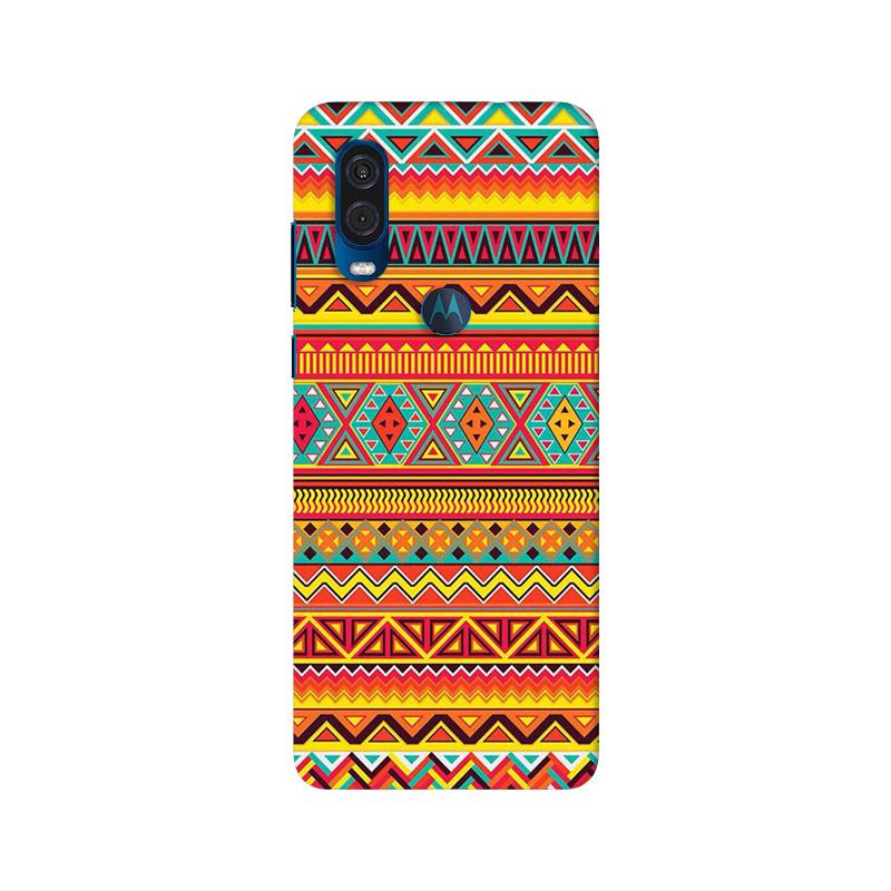 Zigzag line pattern Case for Moto One Vision