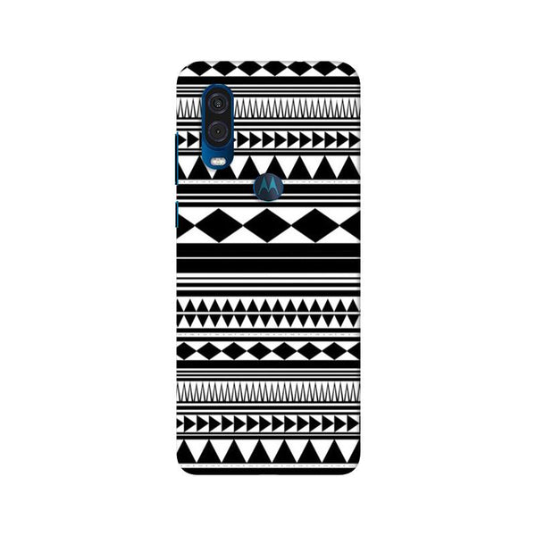 Black white Pattern Case for Moto One Vision