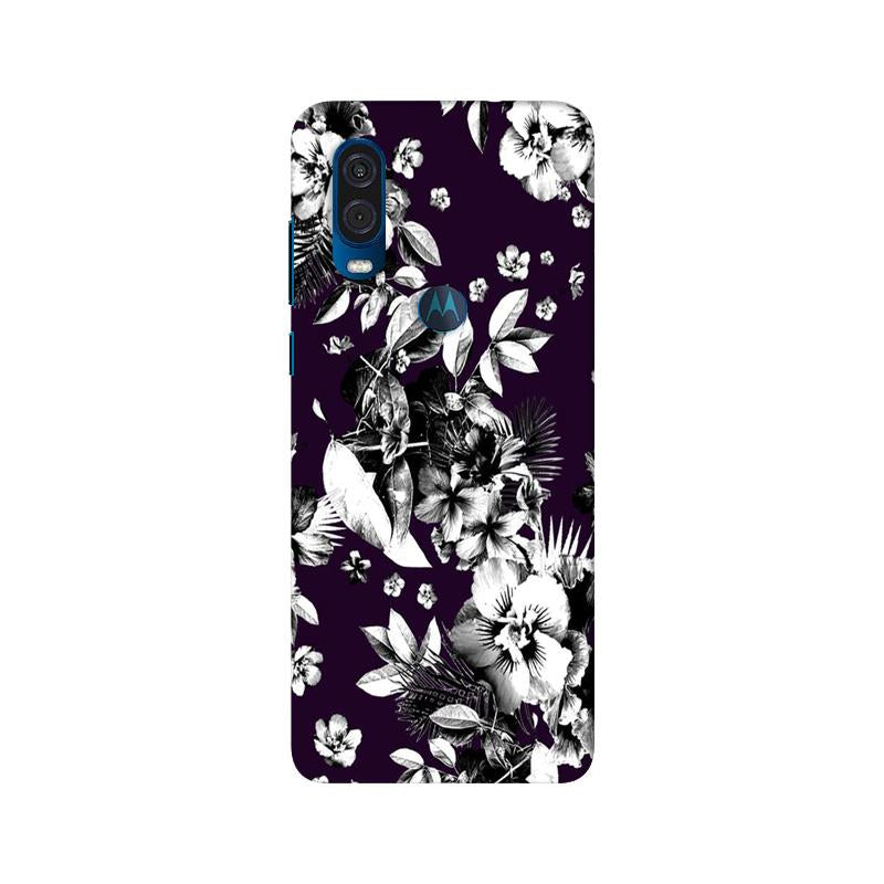 white flowers Case for Moto One Vision
