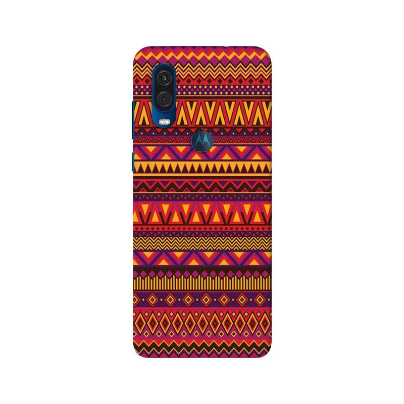 Zigzag line pattern2 Case for Moto One Vision