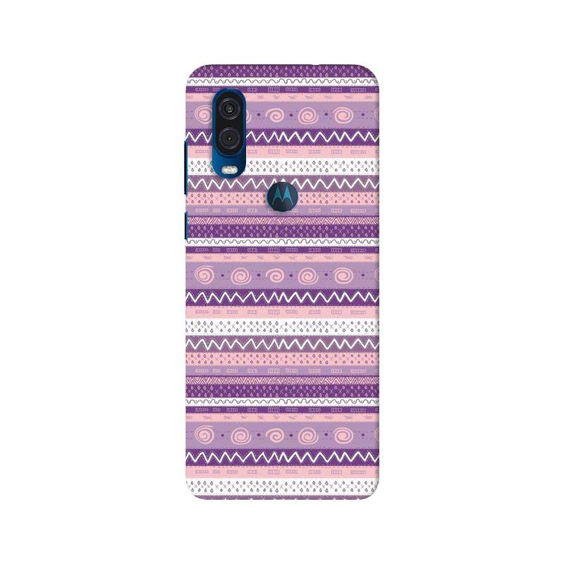 Zigzag line pattern3 Case for Moto One Vision