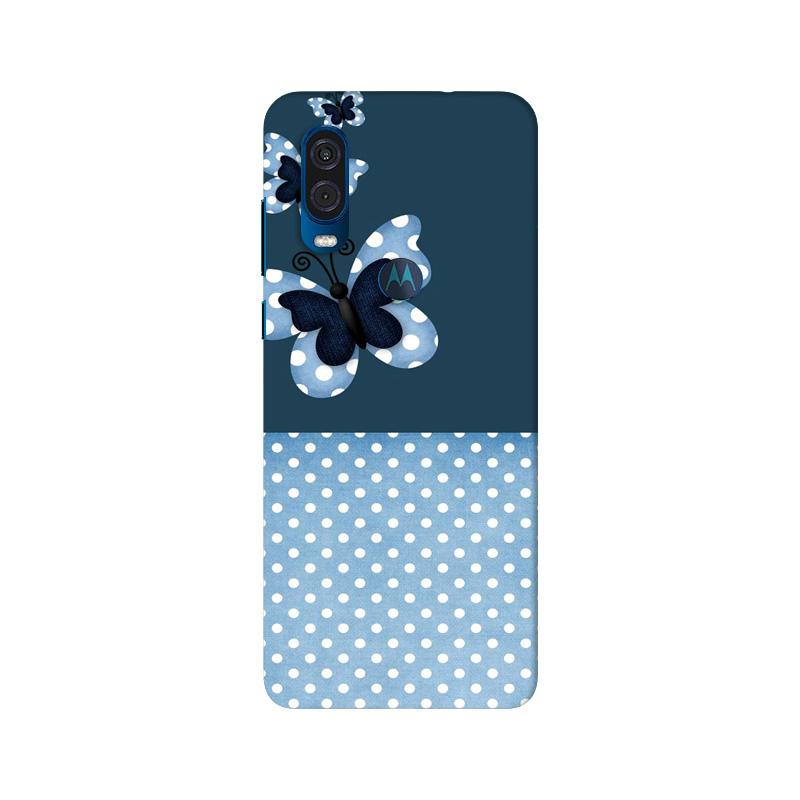 White dots Butterfly Case for Moto One Vision