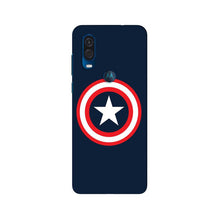Captain America Mobile Back Case for Moto One Vision (Design - 42)