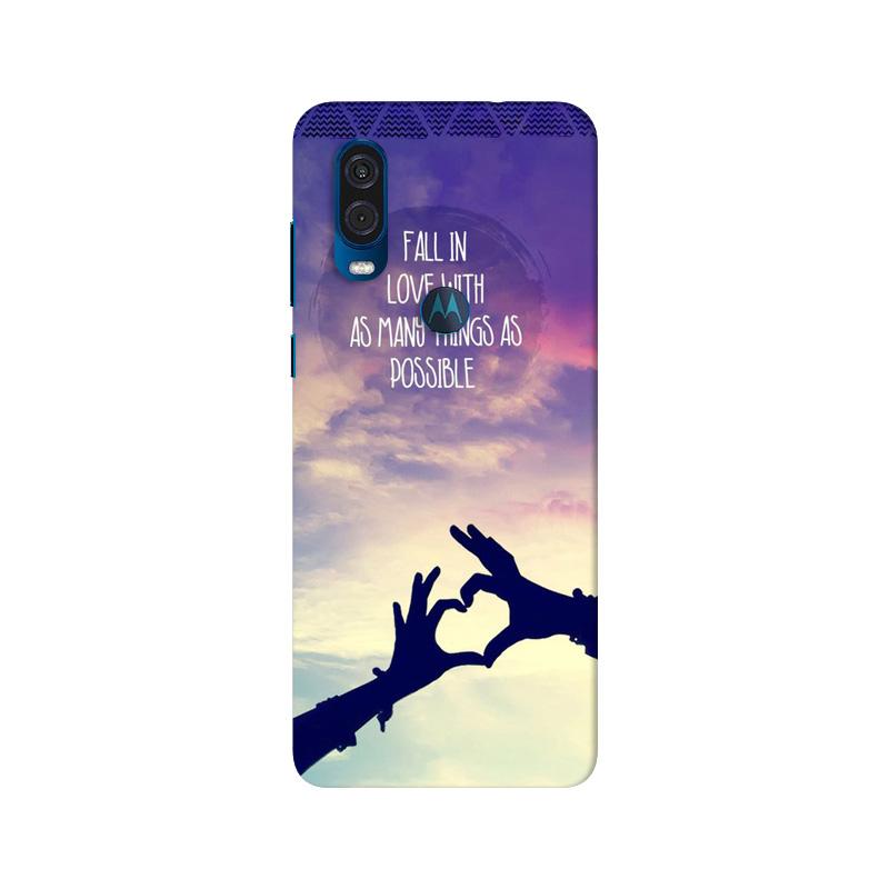 Fall in love Case for Moto One Vision