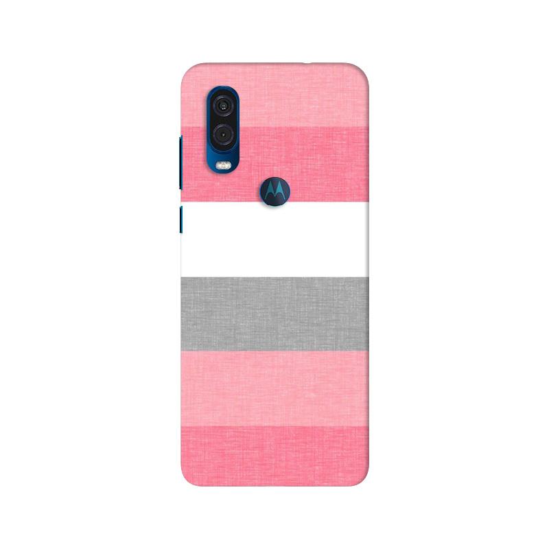 Pink white pattern Case for Moto One Vision
