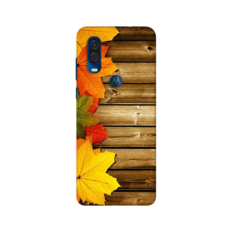 Wooden look3 Case for Moto One Vision