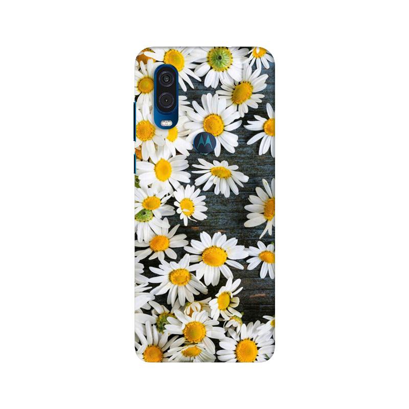White flowers2 Case for Moto One Vision