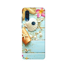 Sea Shells Mobile Back Case for Moto One Vision (Design - 63)
