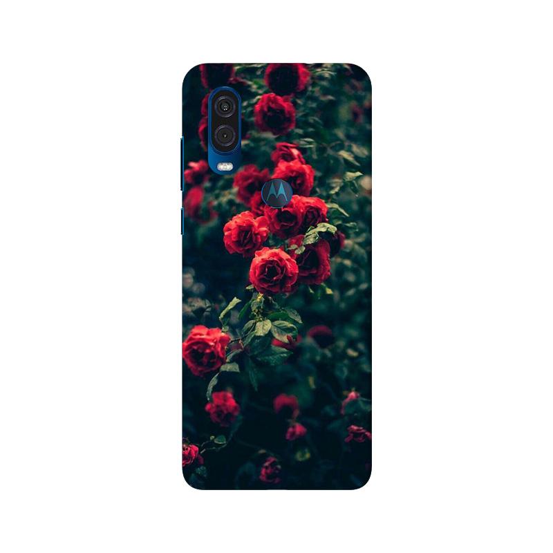 Red Rose Case for Moto One Vision