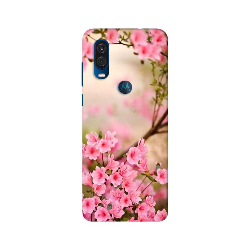 Pink flowers Case for Moto One Vision