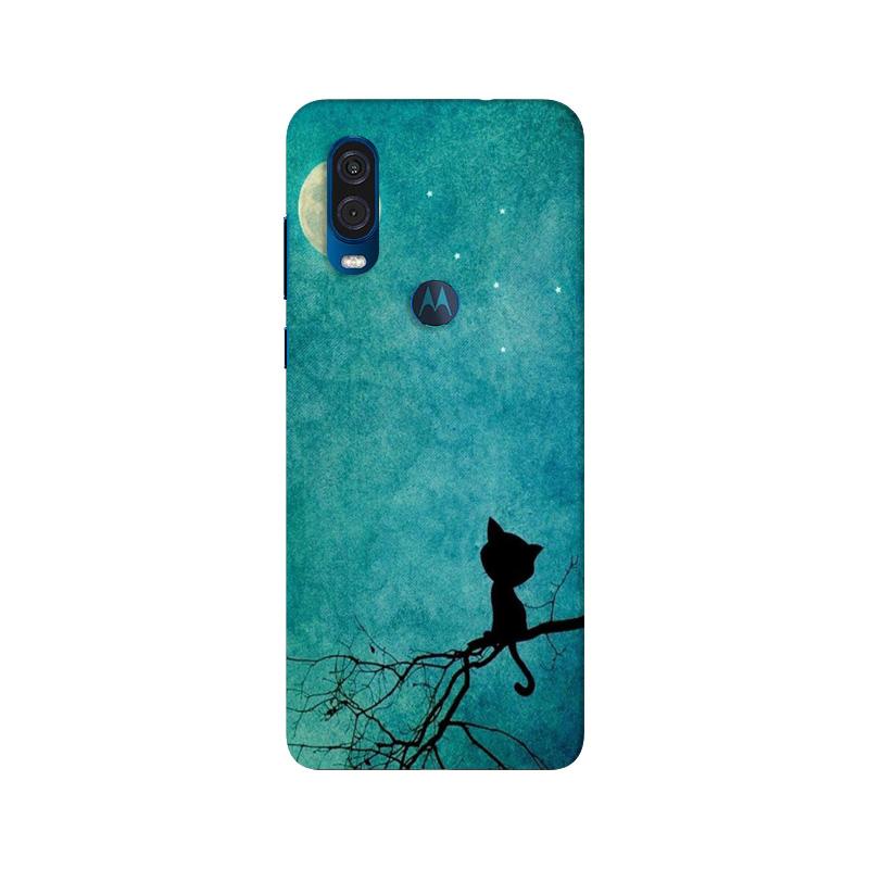 Moon cat Case for Moto One Vision