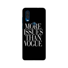 More Issues than Vague Mobile Back Case for Moto One Vision (Design - 74)