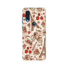 Love Paris Mobile Back Case for Moto One Vision  (Design - 103)