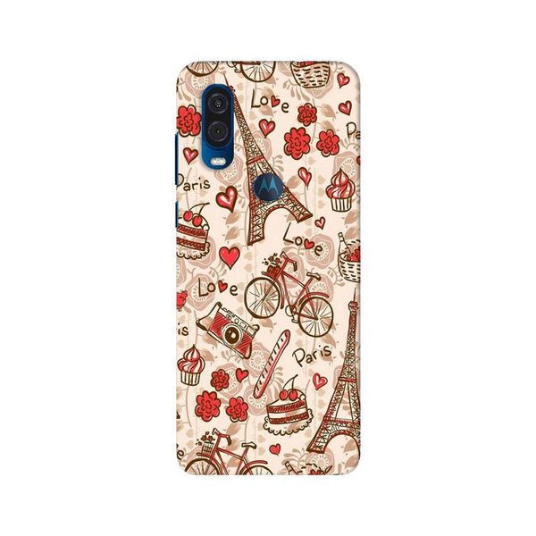 Love Paris Case for Moto One Vision  (Design - 103)