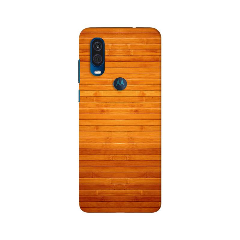 Wooden Look Case for Moto One Vision  (Design - 111)