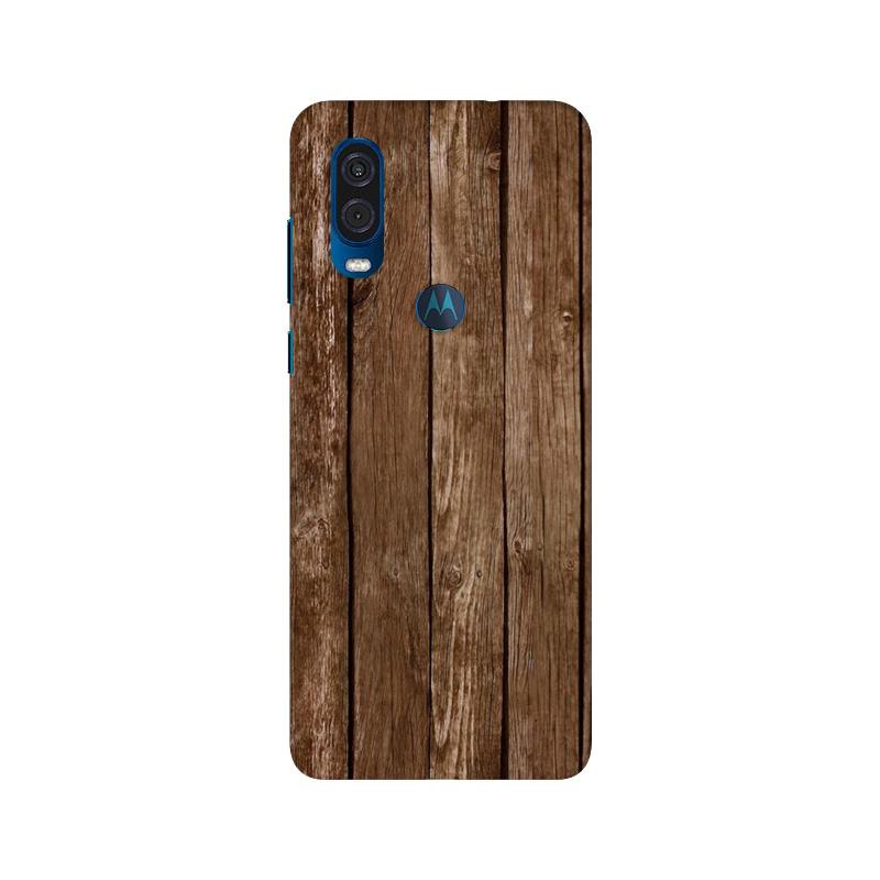 Wooden Look Case for Moto One Vision  (Design - 112)