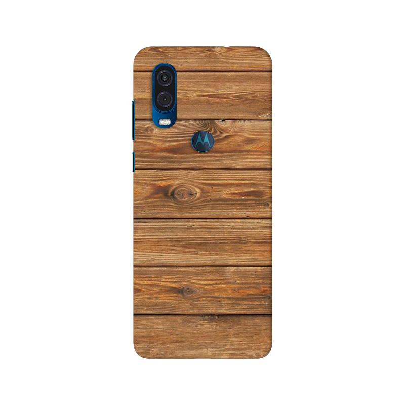 Wooden Look Case for Moto One Vision  (Design - 113)