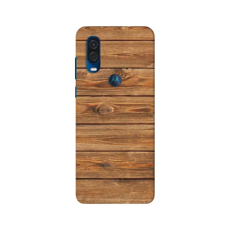 Wooden Look Case for Moto One Vision  (Design - 113)