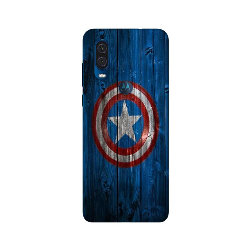 Captain America Superhero Case for Moto One Vision  (Design - 118)