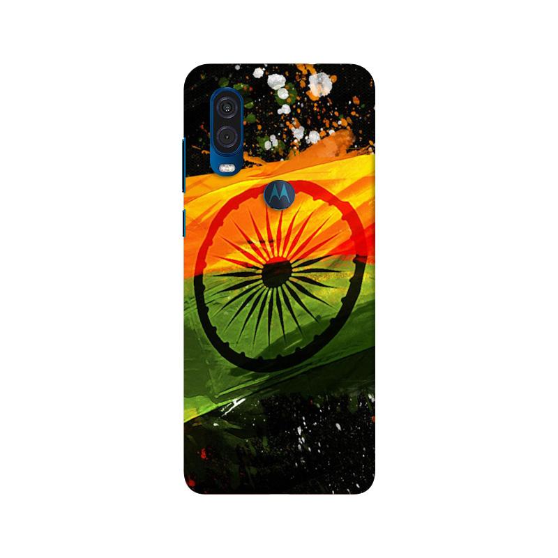 Indian Flag Case for Moto One Vision  (Design - 137)