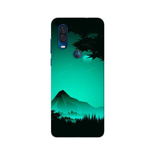 Moon Mountain Mobile Back Case for Moto One Vision (Design - 204)