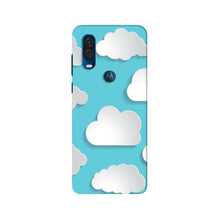 Clouds Mobile Back Case for Moto One Vision (Design - 210)