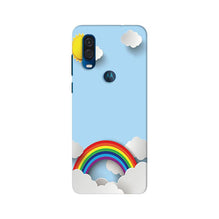 Rainbow Mobile Back Case for Moto One Vision (Design - 225)