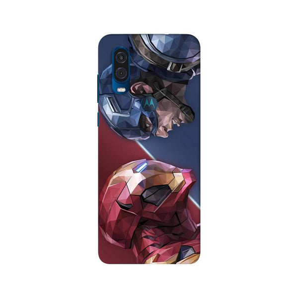 Ironman Captain America Case for Moto One Vision (Design No. 245)