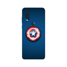 Captain America Shield Mobile Back Case for Moto One Vision (Design - 253)