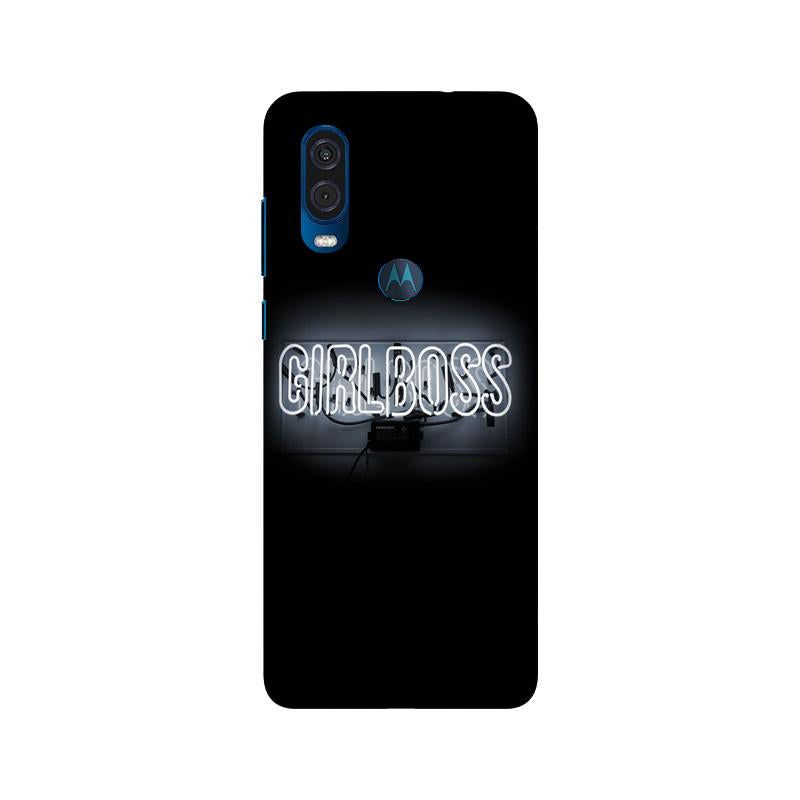 Girl Boss Black Case for Moto One Vision (Design No. 268)