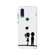 Cute Kid Couple Mobile Back Case for Moto One Vision (Design - 283)