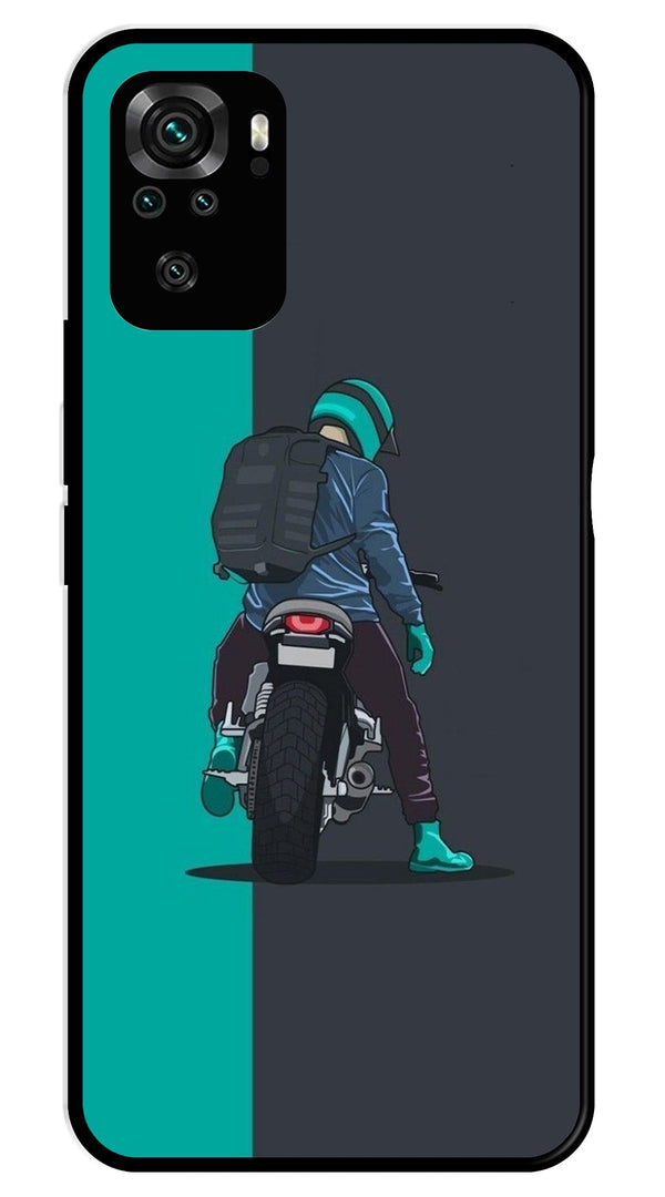 Bike Lover Metal Mobile Case for Redmi Note 10   (Design No -05)