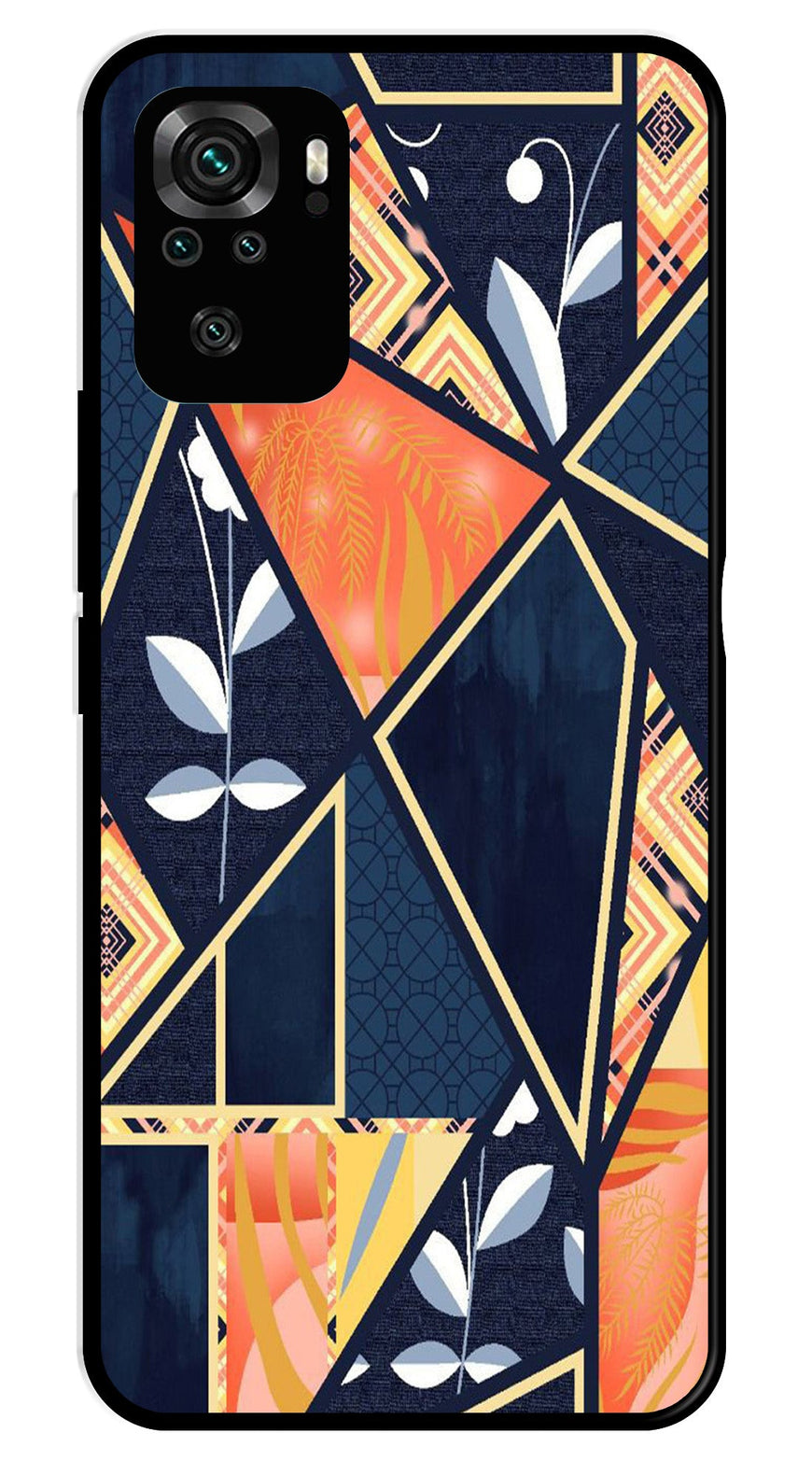 Marble Design Metal Mobile Case for Redmi Note 10   (Design No -07)