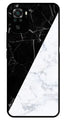Black White Marble Design Metal Mobile Case for Redmi Note 10   (Design No -09)