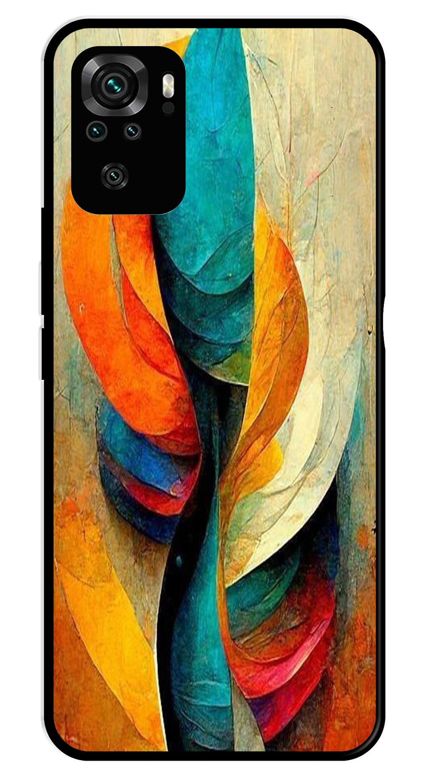 Modern Art Metal Mobile Case for Redmi Note 10   (Design No -11)