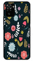 Floral Pattern2 Metal Mobile Case for Redmi Note 10   (Design No -12)
