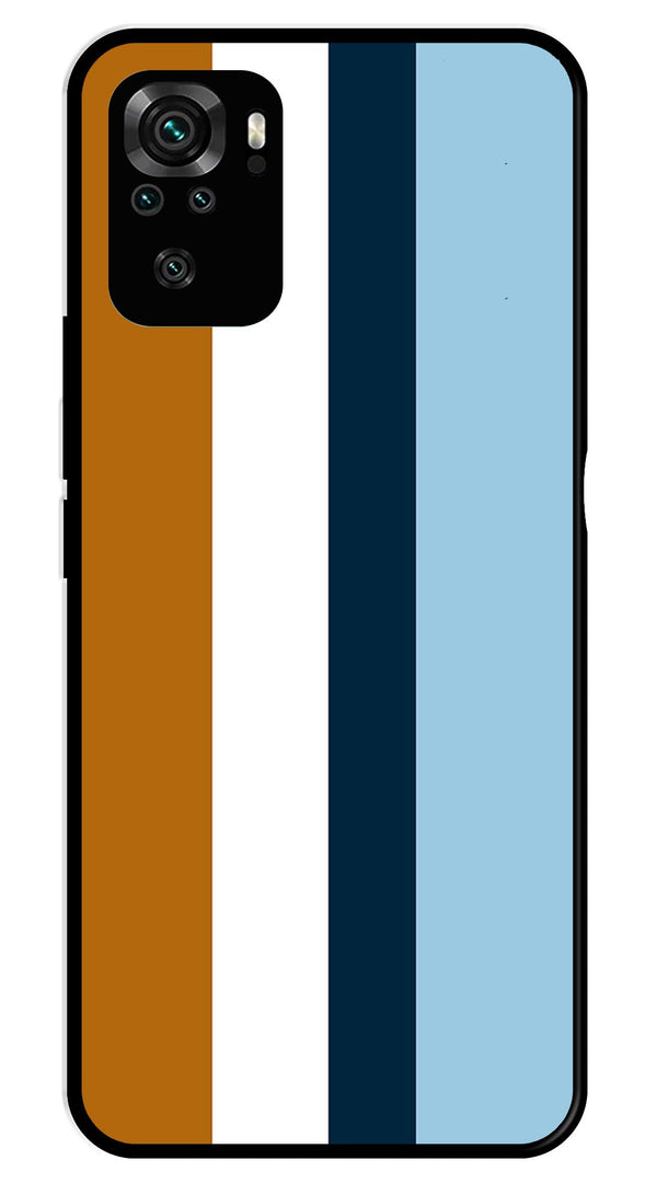 MultiColor Pattern Metal Mobile Case for Redmi Note 10   (Design No -17)